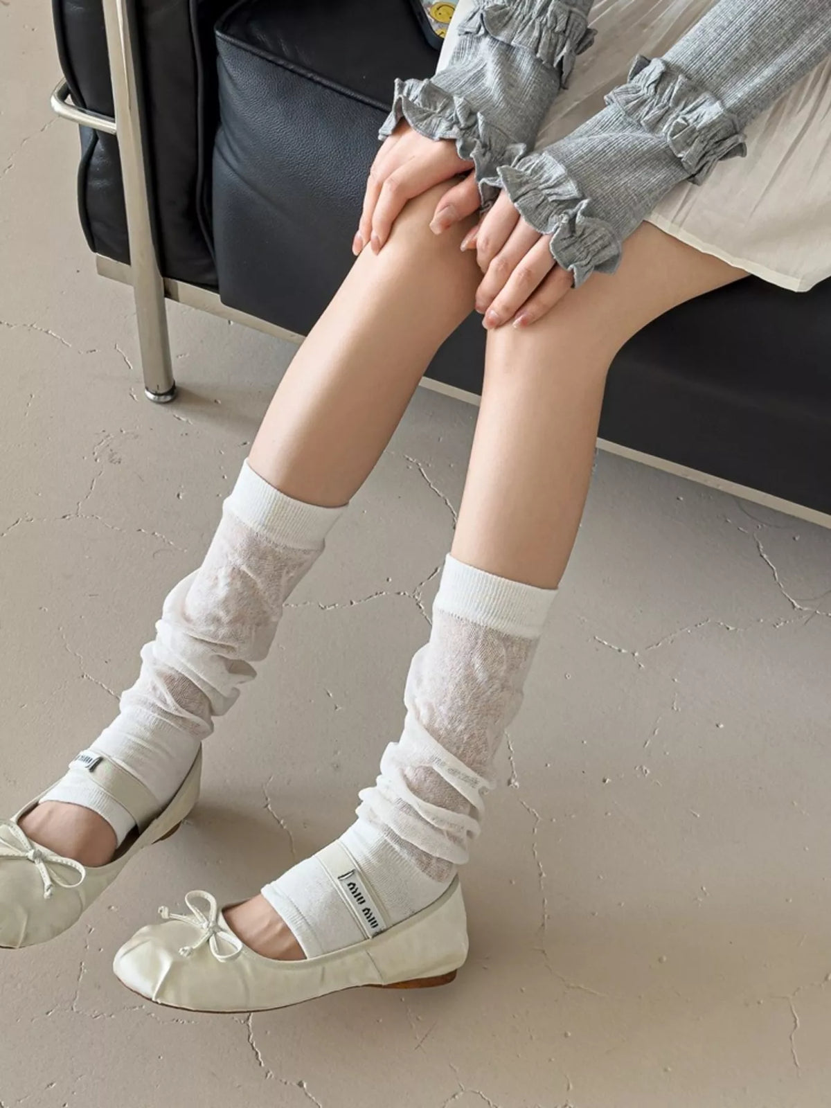Sheer Leg Warmer Style Socks, view 12