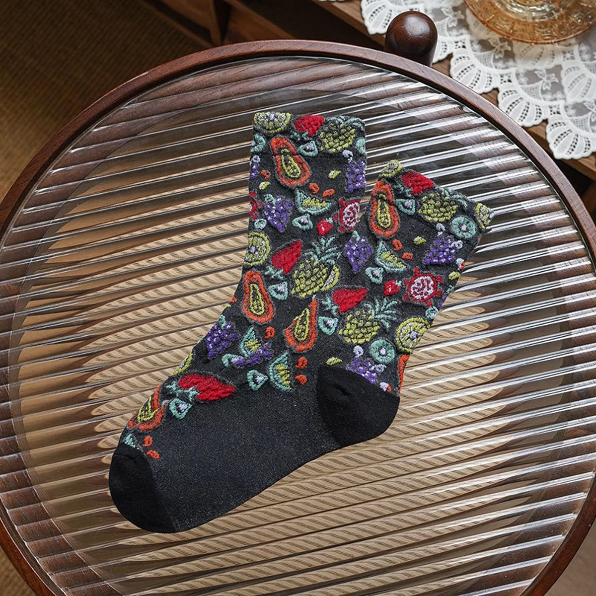 Fruit Pattern Crew Socks - Lilixa.store