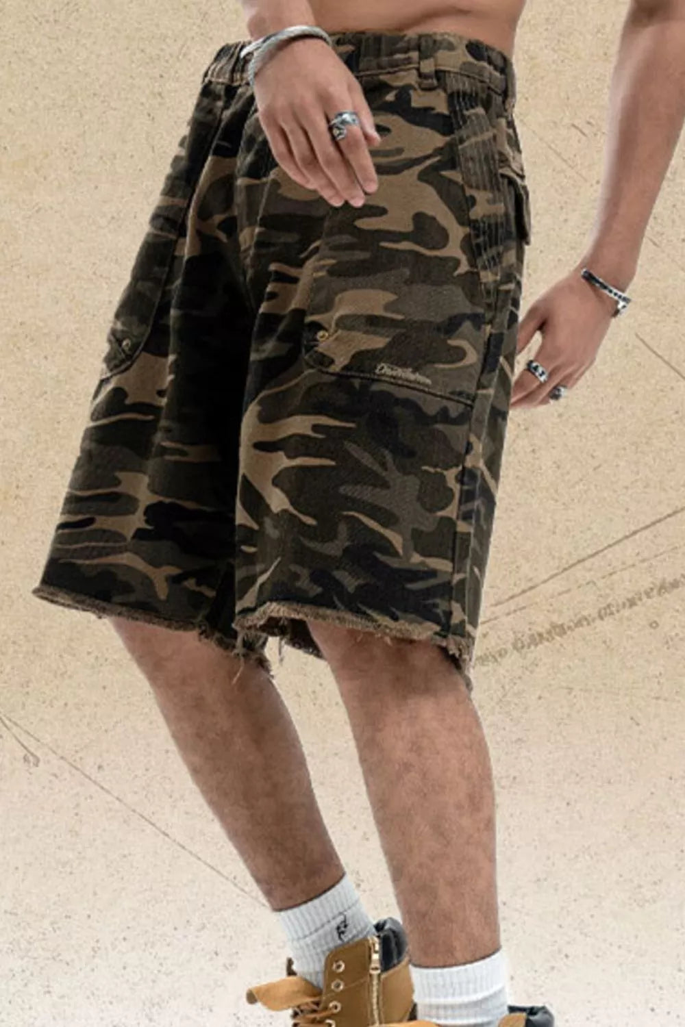 Men's Raw Hem Relaxed Fit Shorts
