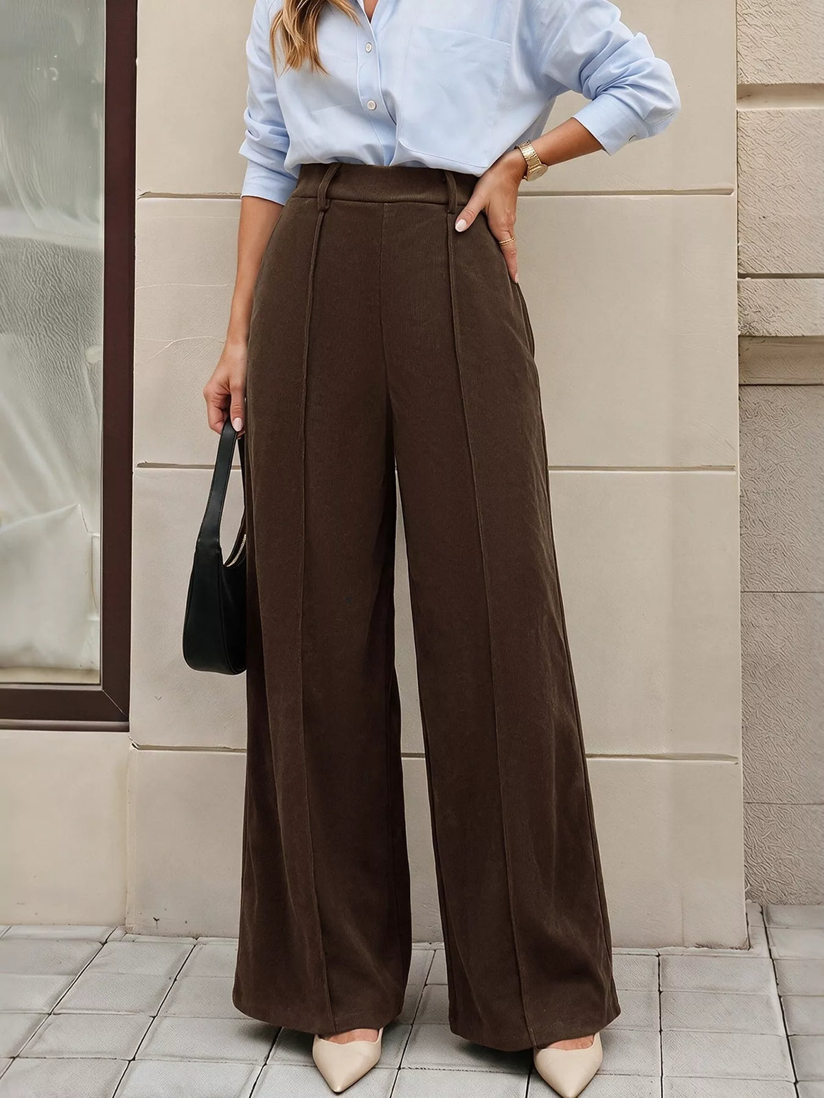 High-Waisted Wide-Leg Pants