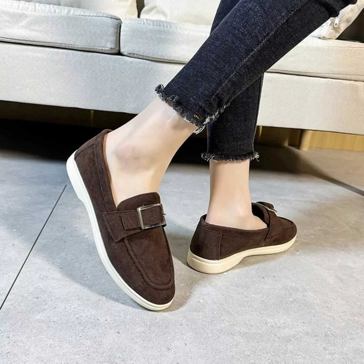 Round Toe Flats Slip-Ons, view 8