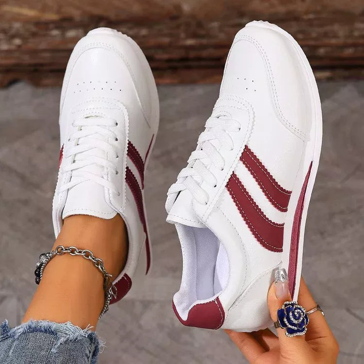 Round Toe Lace Up Sneakers - Lilixa.store