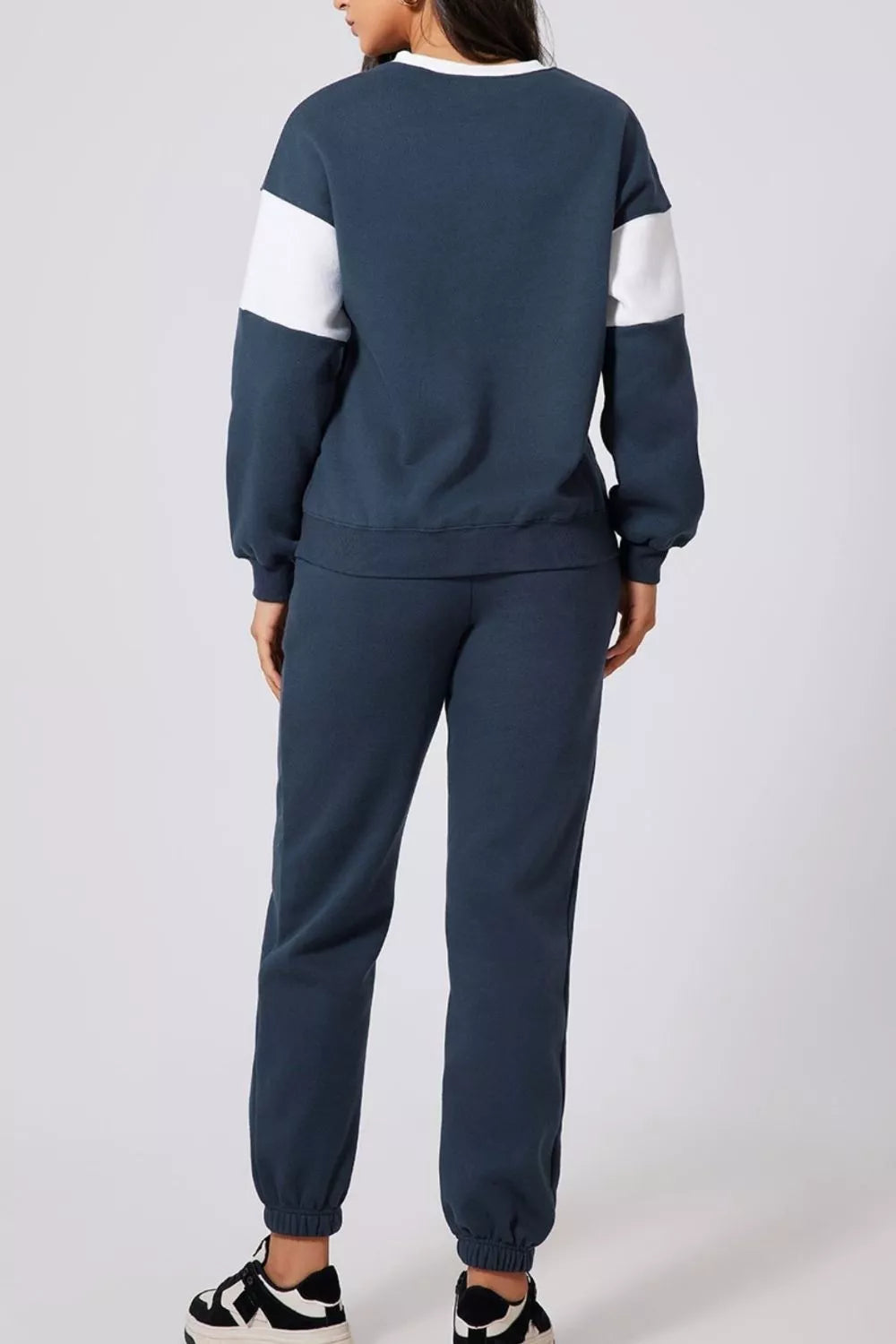 Drop Shoulder Loose Sweatshirt and Joggers Active Set - Lilixa.store