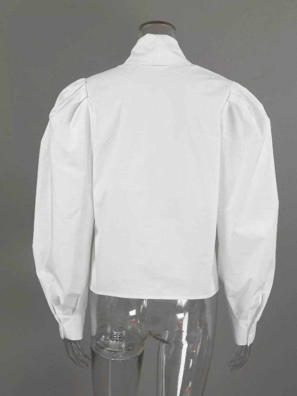 Tie Front Puff Sleeve Shirt - Lilixa.store