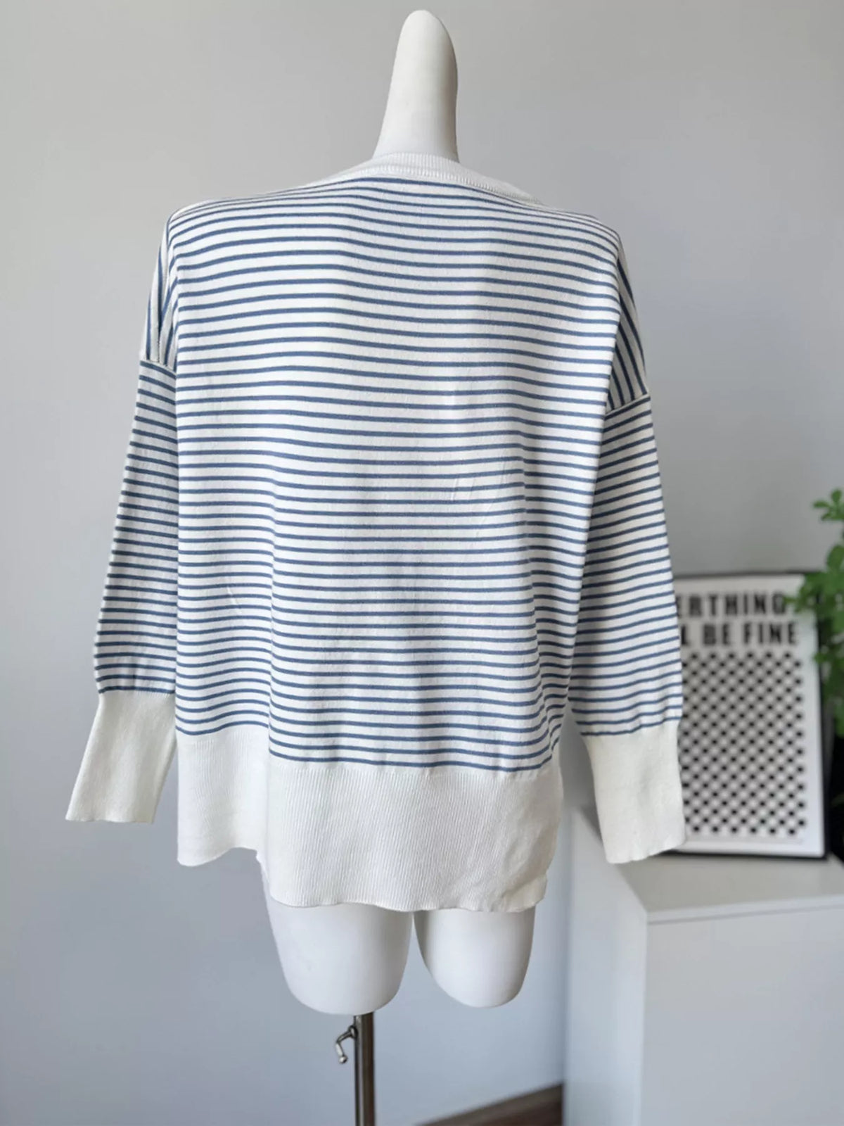 Striped Round Neck Knit Top, view 14