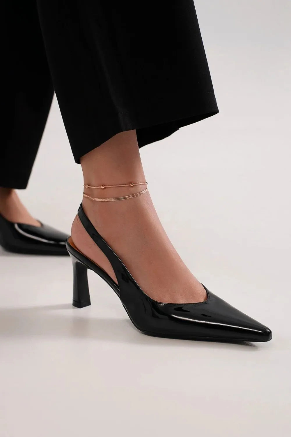 Beast Fashion Faux Leather Point Toe Slingback Pumps - Lilixa.store