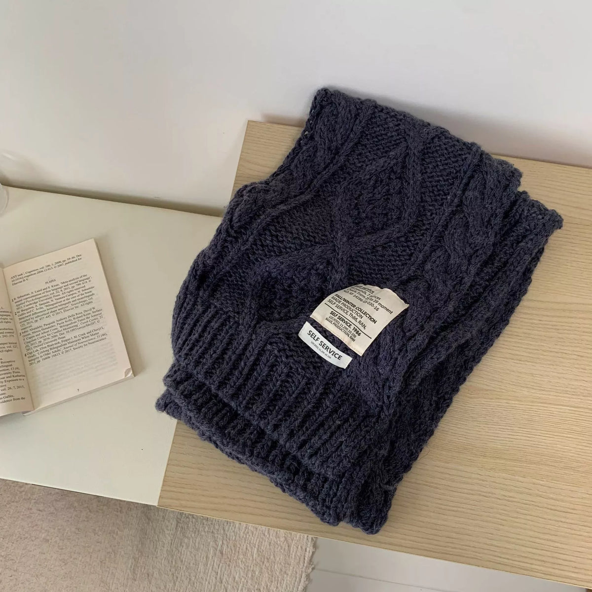 Chunky Cable Knit Scarf - Lilixa.store