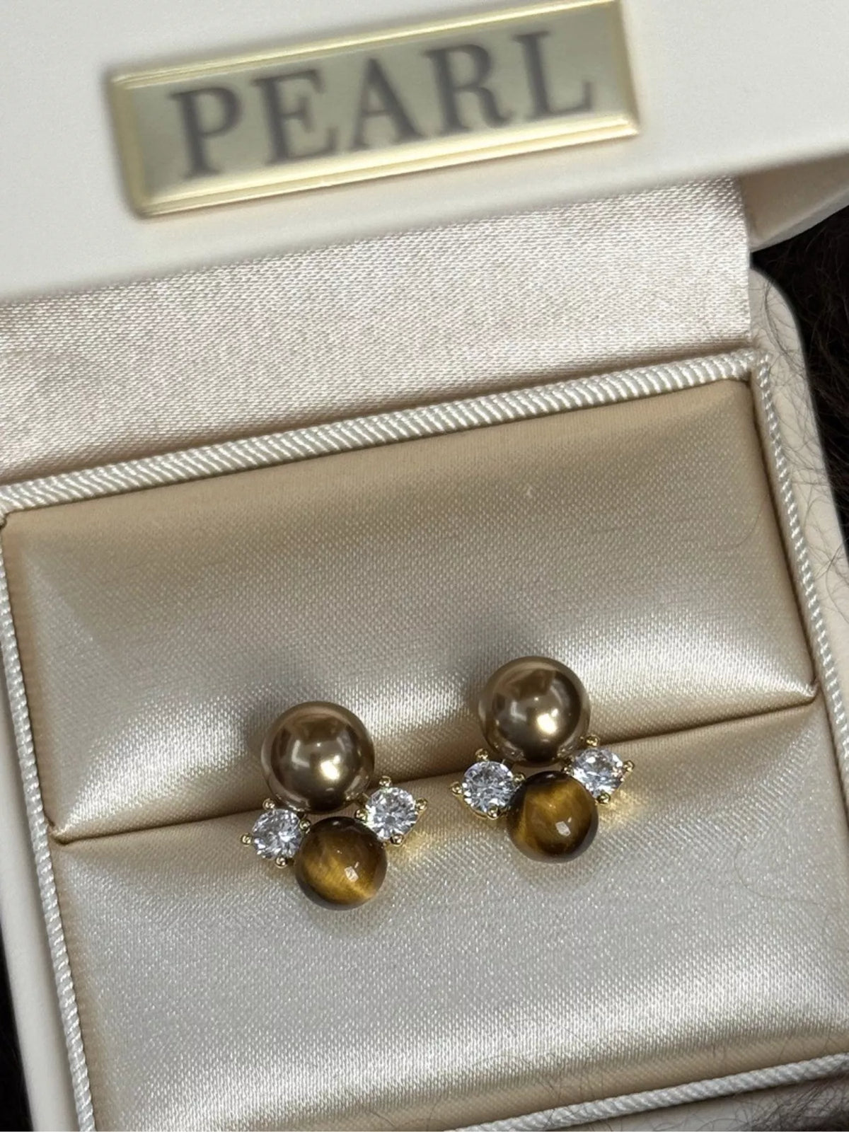 Tiger Eye Stud Earrings - Lilixa.store