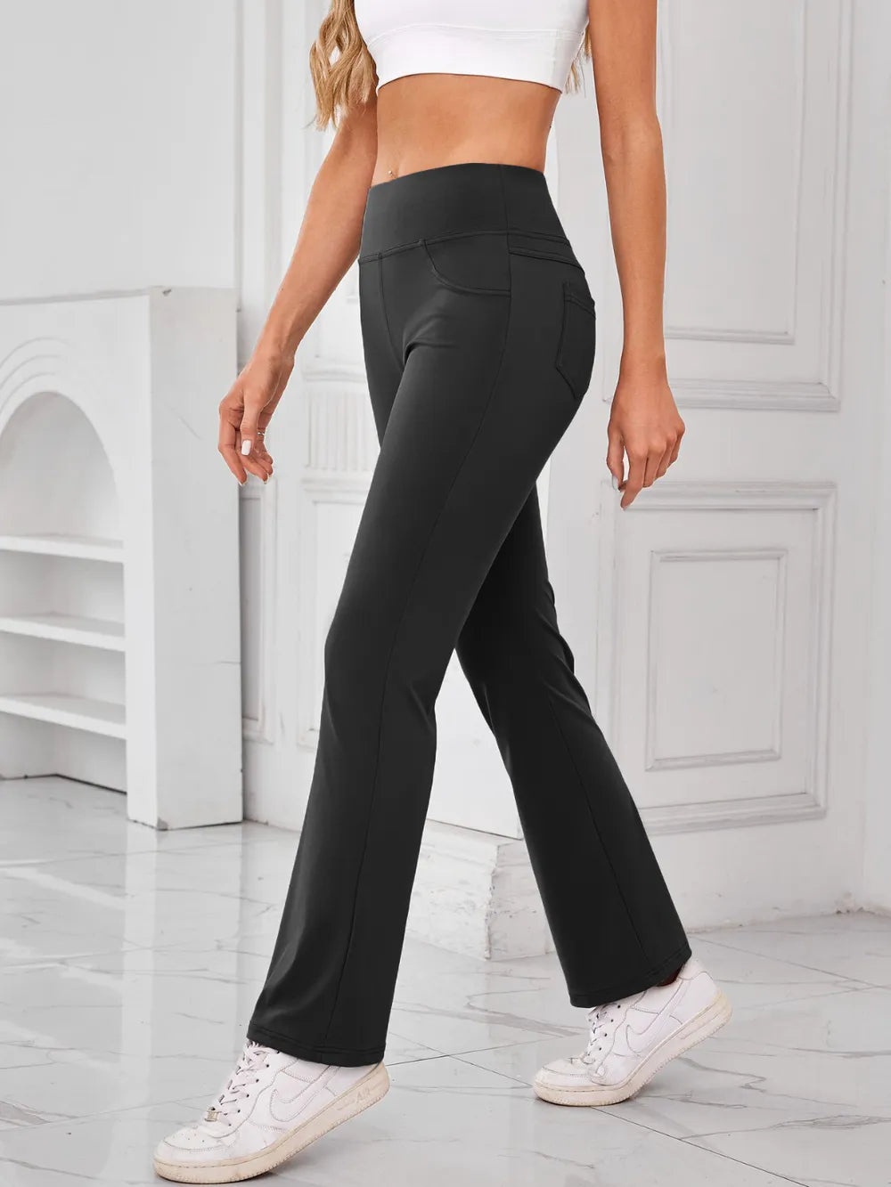 Lovelet High Waist Active Pants with Pockets - Lilixa.store