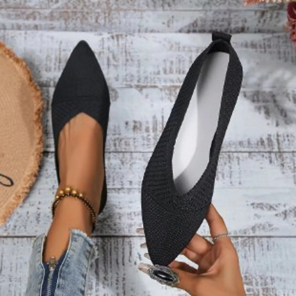 Point Toe Flats Slip-Ons - Lilixa.store