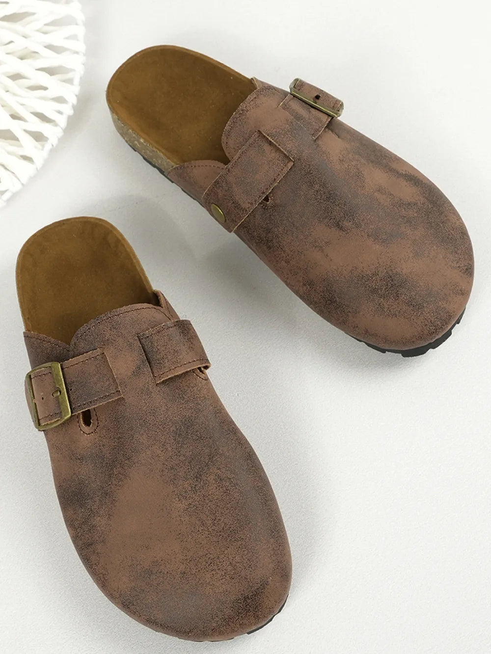 Round Toe Buckle Slip-Ons, view 8