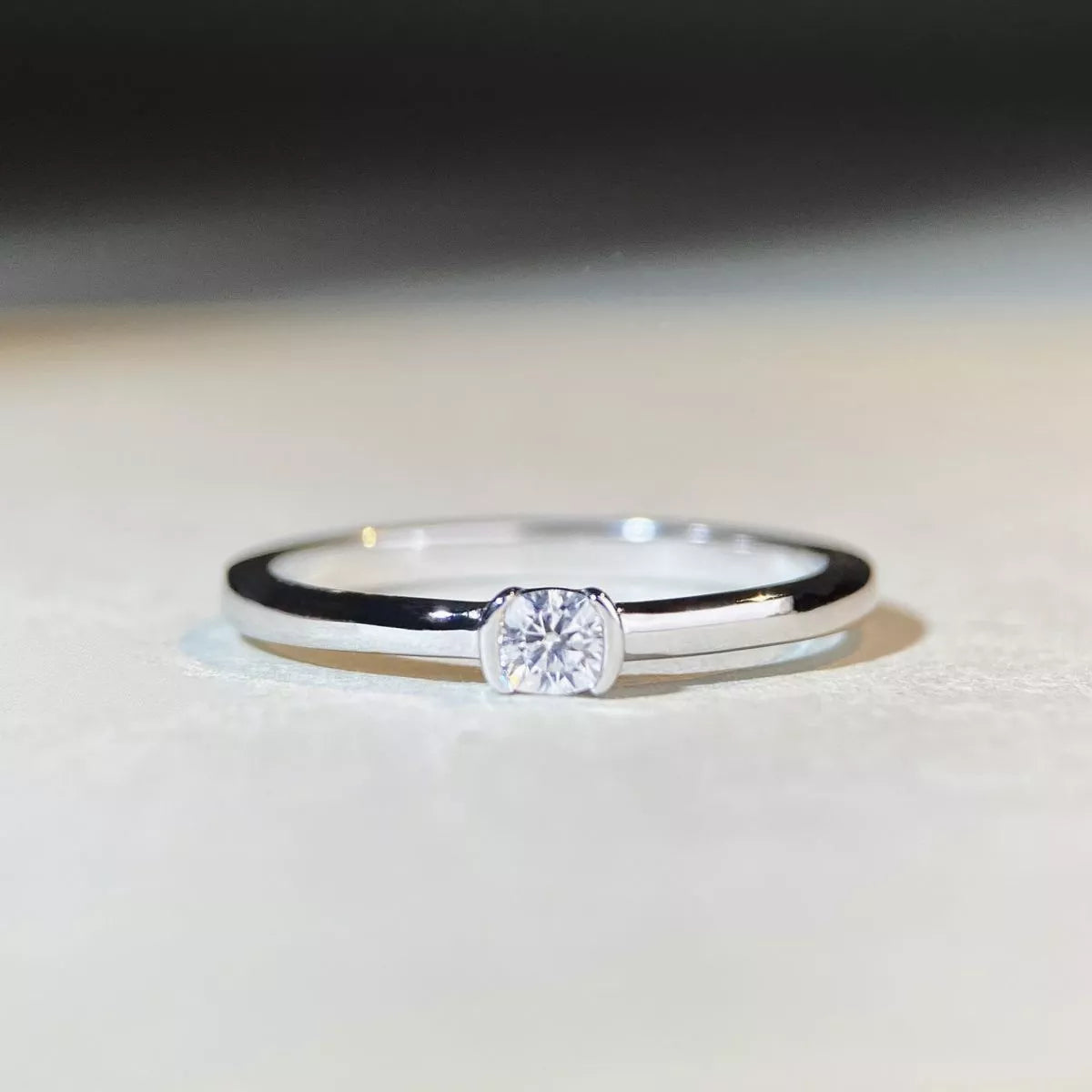 925 Sterling Silver Moissanite Ring