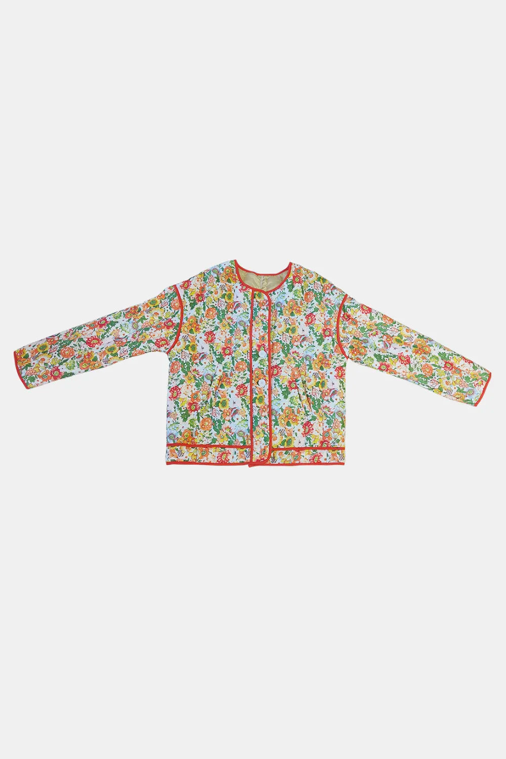 Floral Button Up Long Sleeve Winter Coat - Lilixa.store