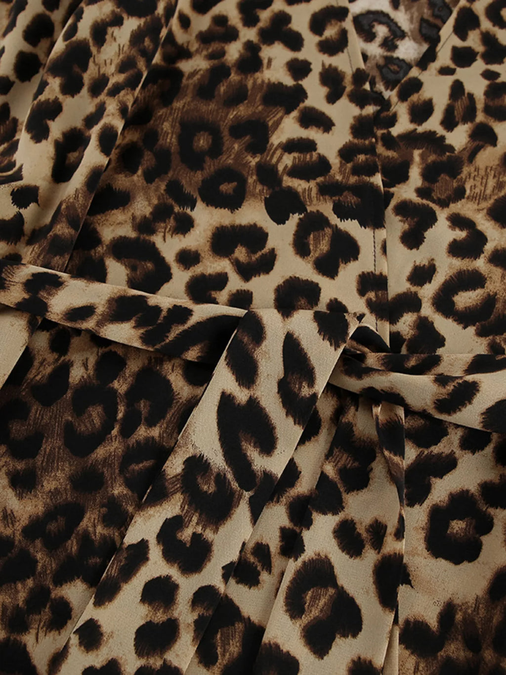 Leopard Cardigan and Wide Leg Pants Lounge Set - Lilixa.store