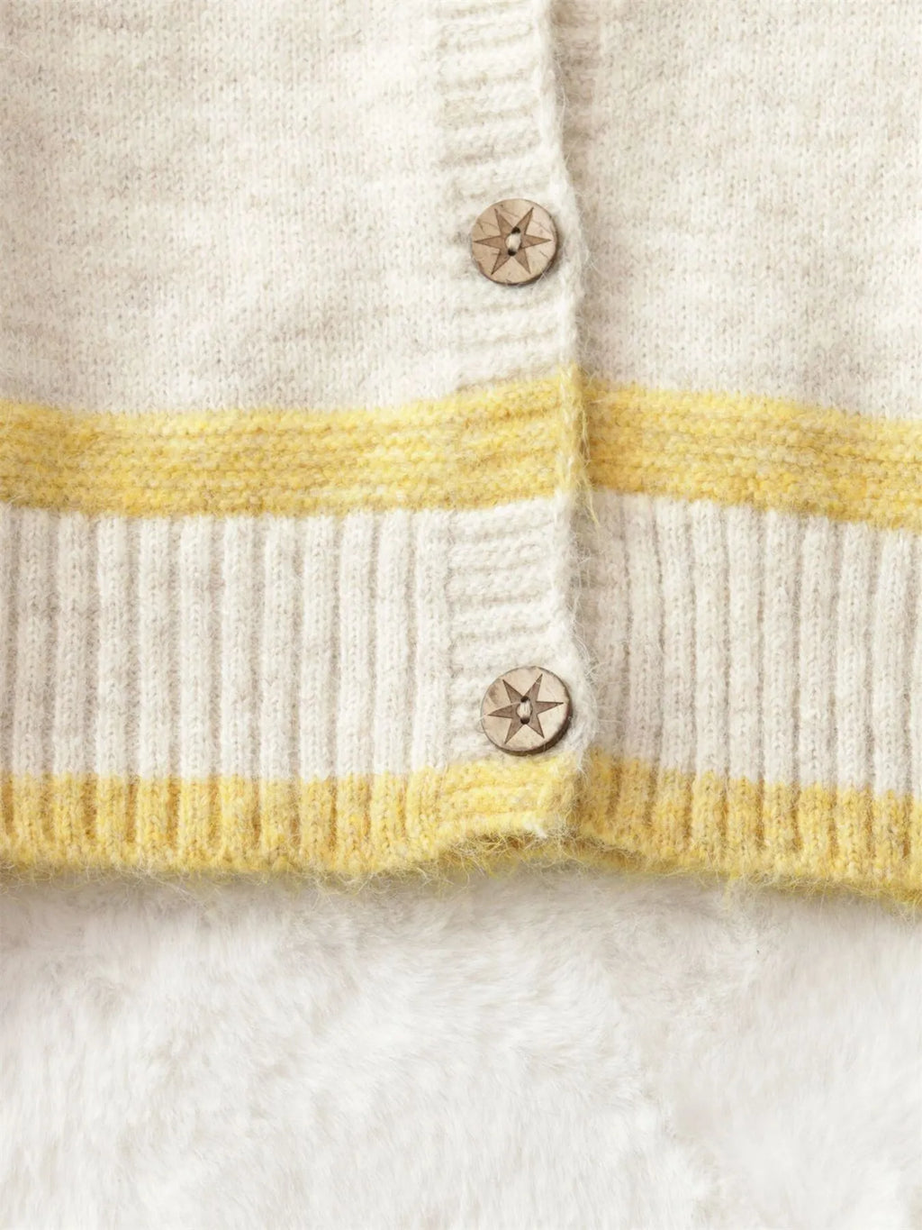 Striped Button-Up Cozy Cardigan - Lilixa.store