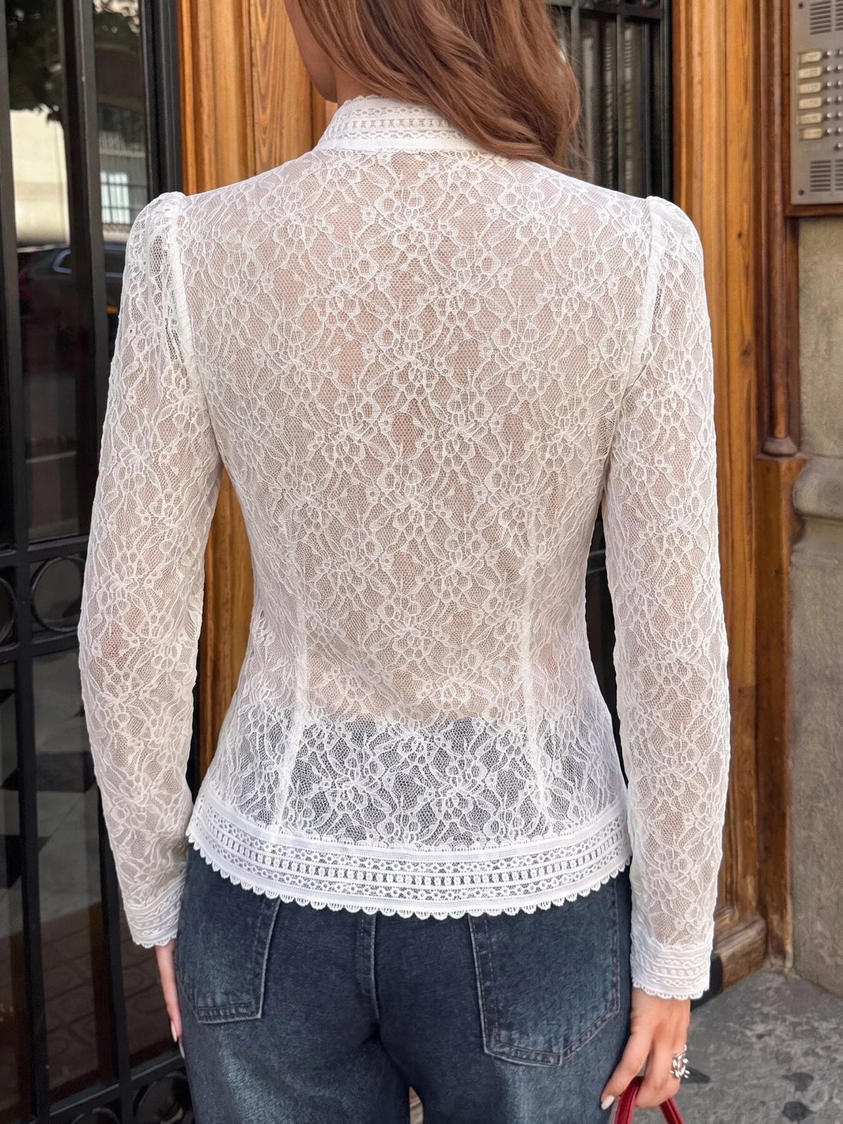 Lace Chinese Style Button Shirt - Lilixa.store