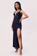 Split Sequin Backless Maxi Cami Dress - Lilixa.store