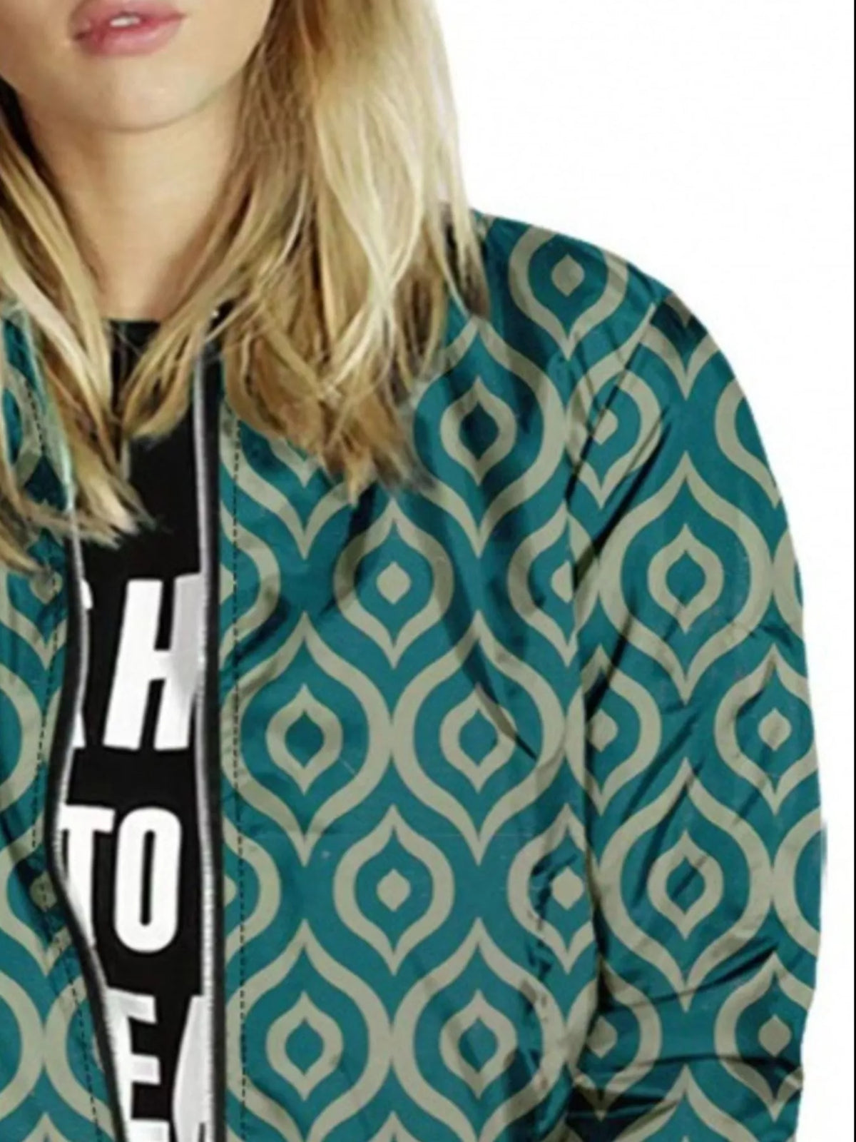Zip Up Printed Jacket, view 2