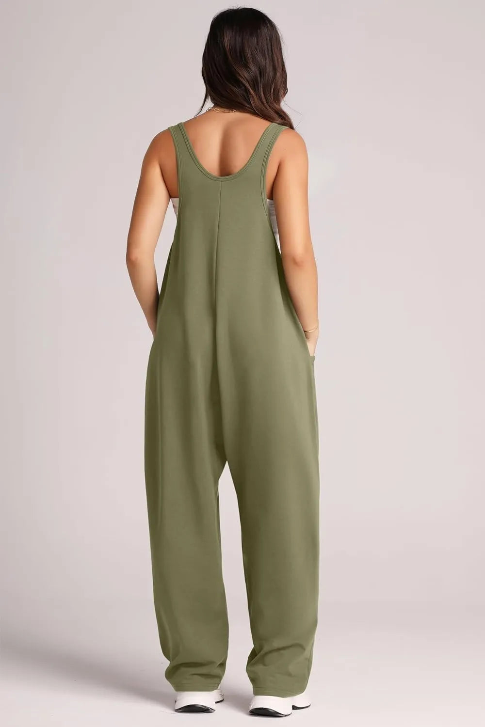Lovelet Wide Strap Jumpsuit with Pockets - Lilixa.store