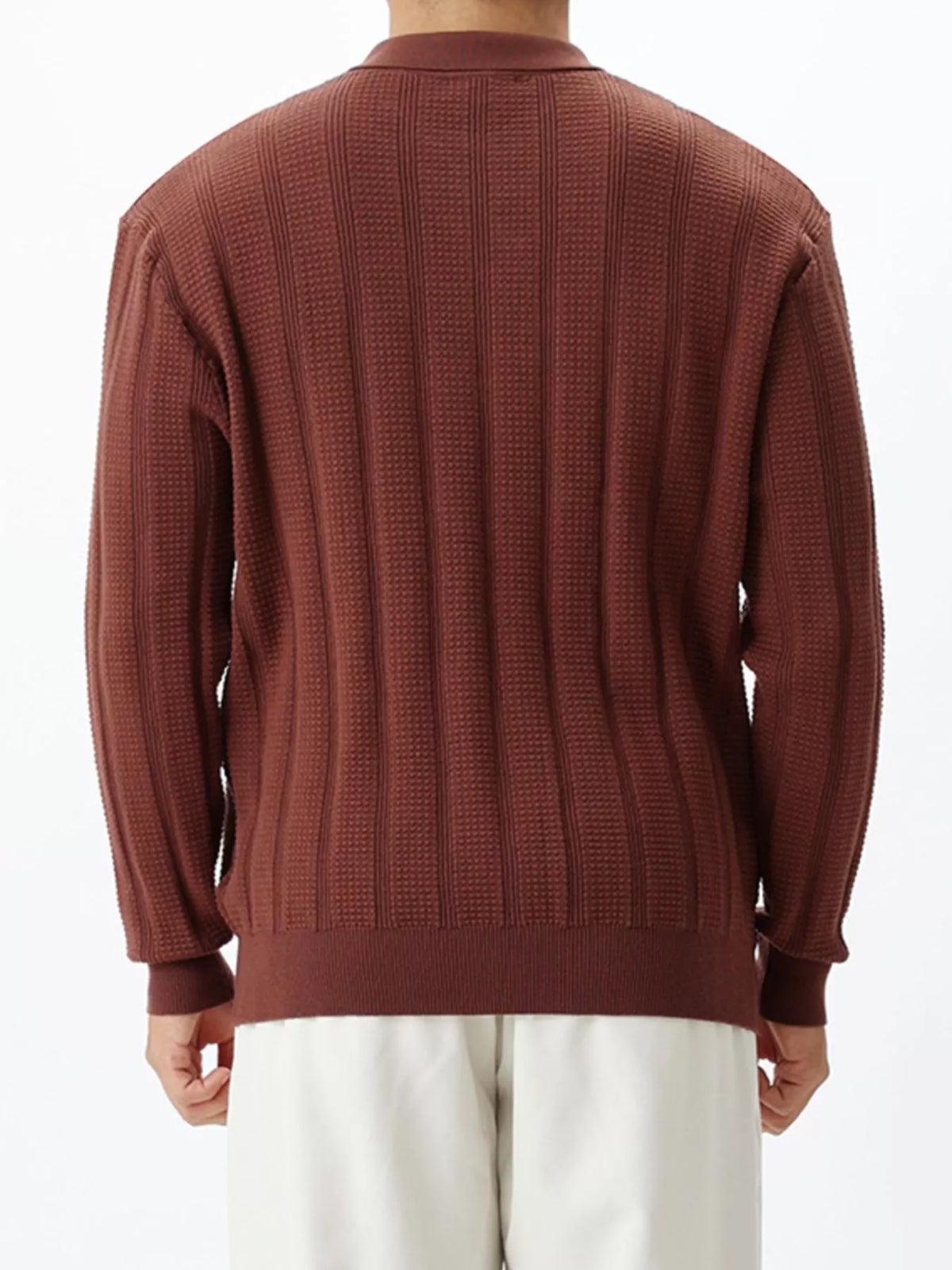 Men's Plus Size Ribbed Quarter-Zip Sweater, view 5