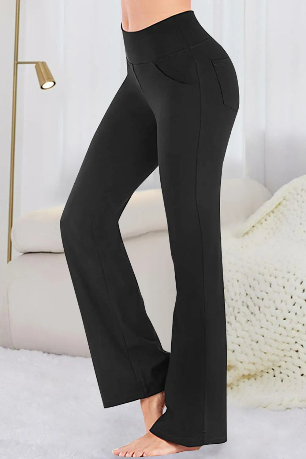 Pocketed High Waist Active Pants - Lilixa.store