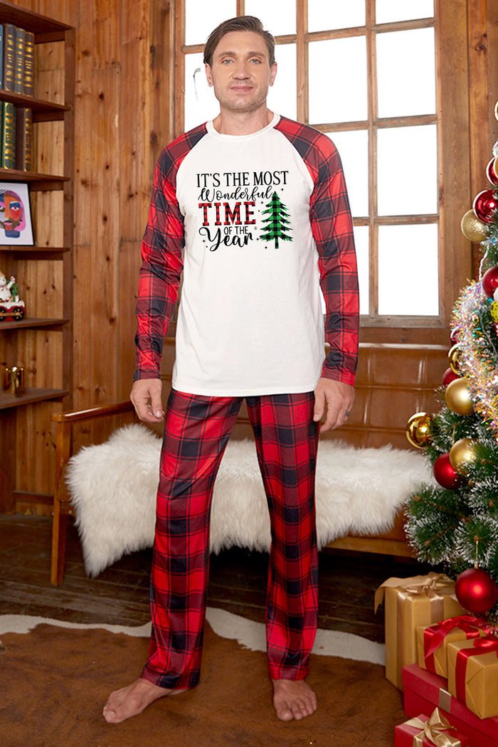 Slogan Graphic Top and Plaid Pants Set - Lilixa.store