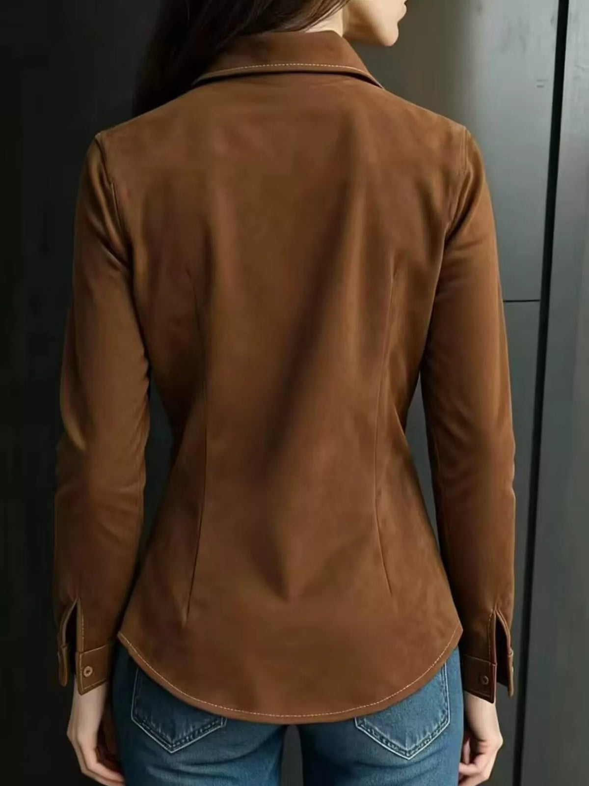 Classic Slim-Fit Long Sleeve Shirt, view 9