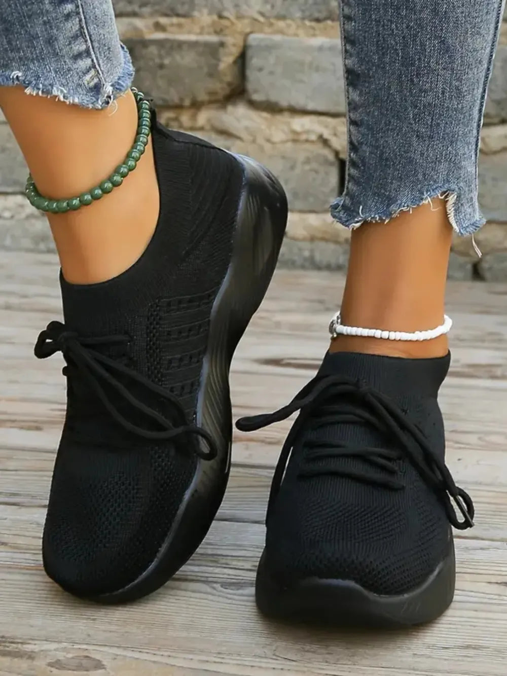 Mesh Round Toe Flat Athletic - Lilixa.store
