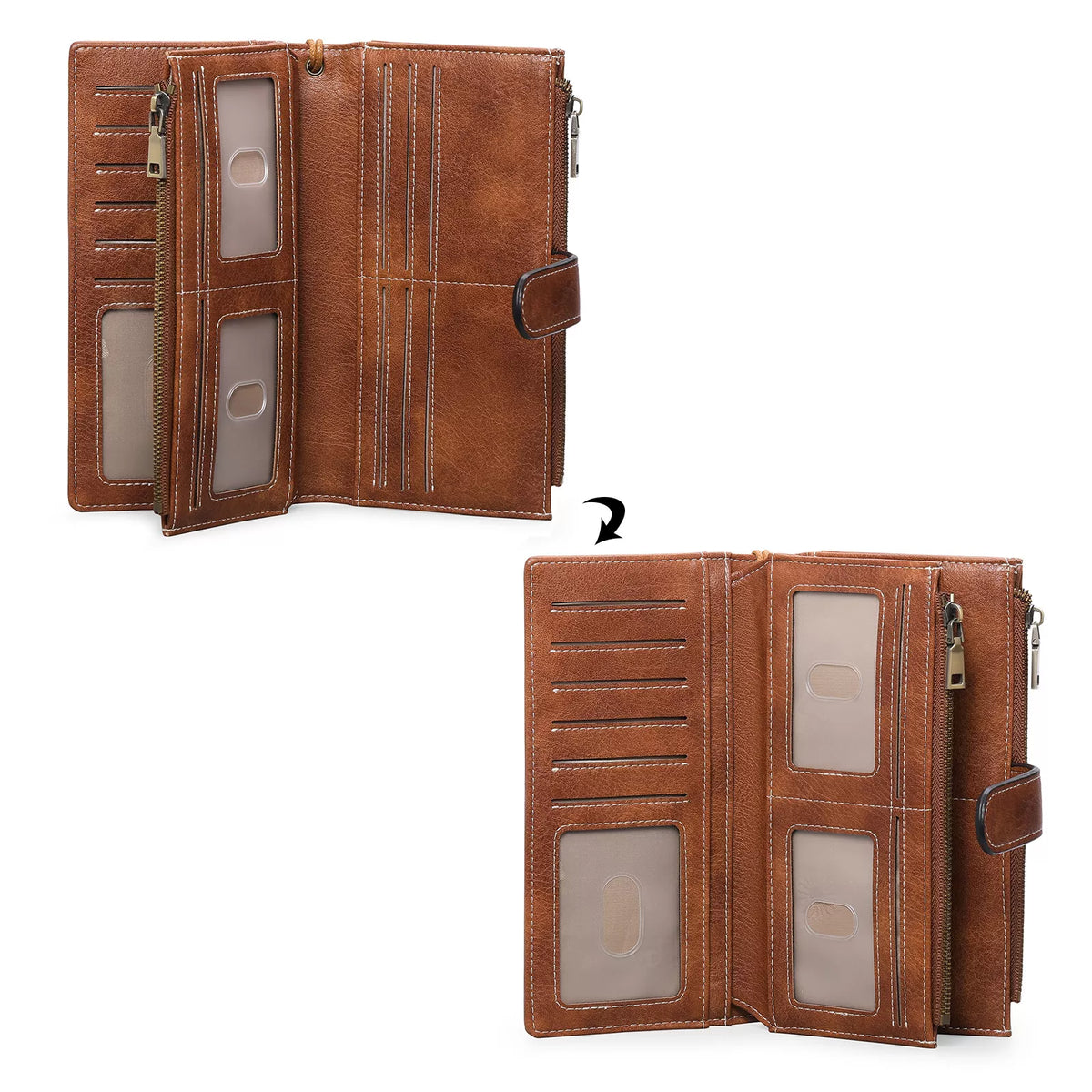 Vintage Style Leather Wallet - Lilixa.store