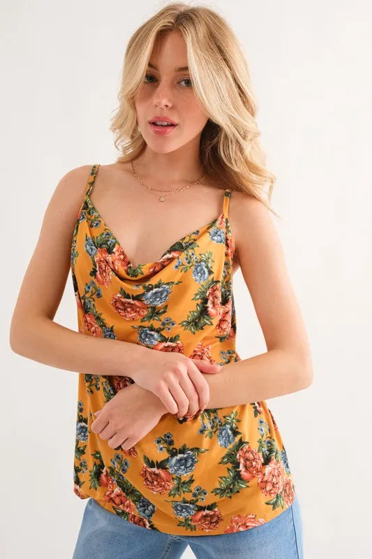 And The Why Floral Printed Casual Tank Top - Lilixa.store