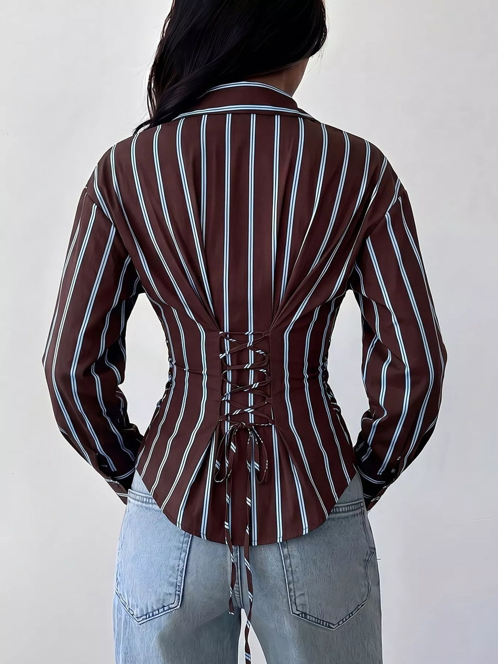 Striped Button-Down Slim-Fit Shirt - Lilixa.store