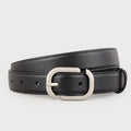 Leather Belt with Silver Buckle - Lilixa.store