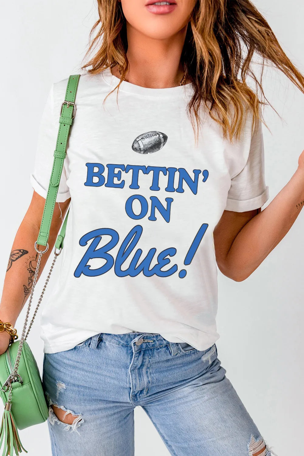 Letter Graphic Round Neck Short Sleeve T-Shirt - Lilixa.store