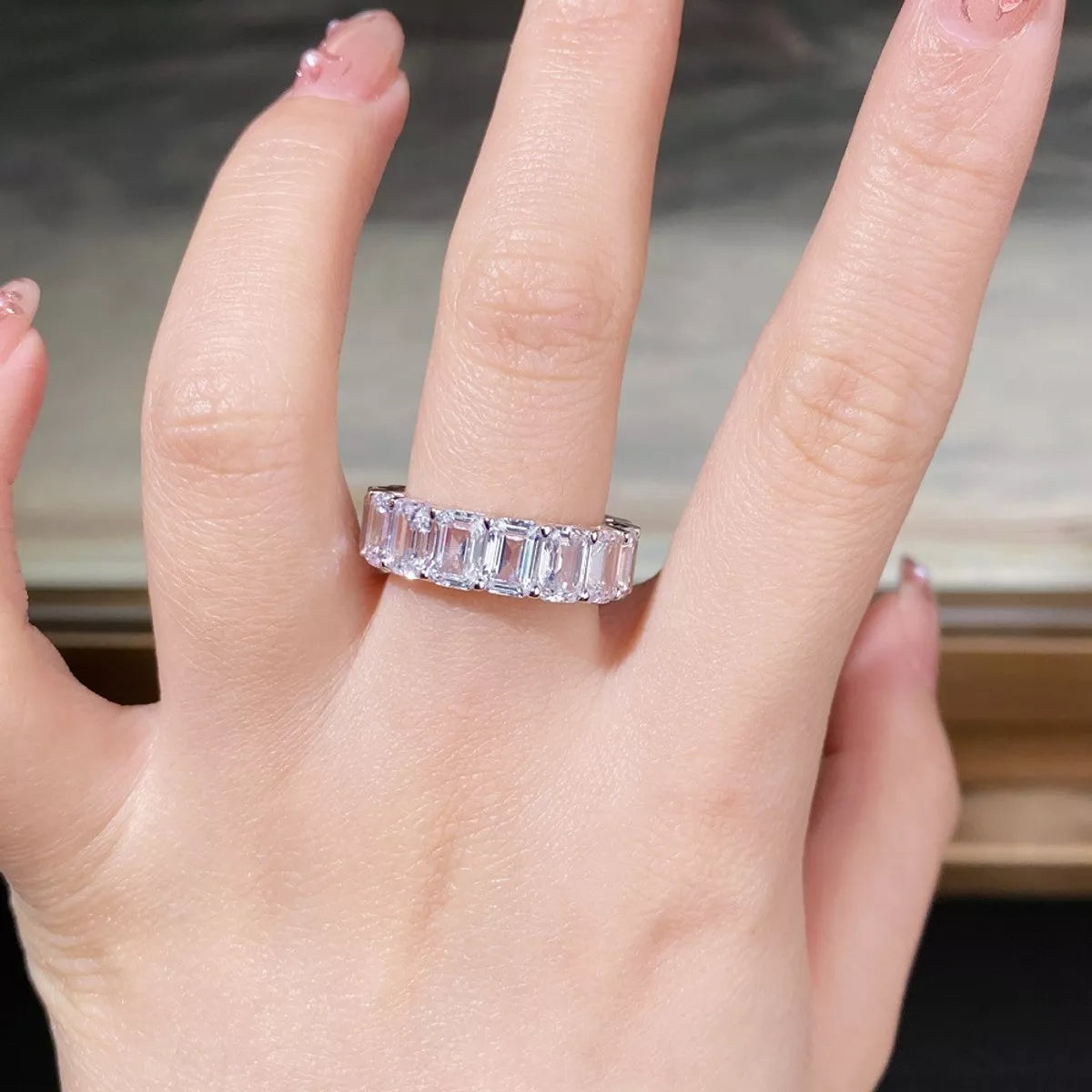 925 Sterling Silver Zircon Geometric Ring - Lilixa.store