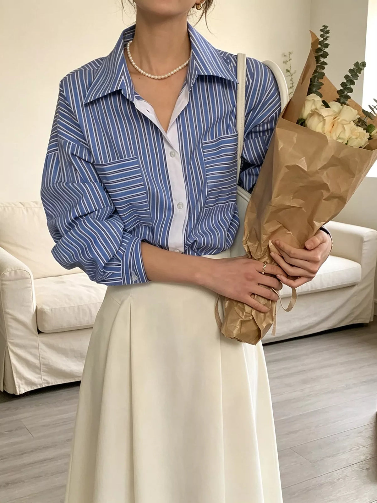Striped Button-Down Shirt