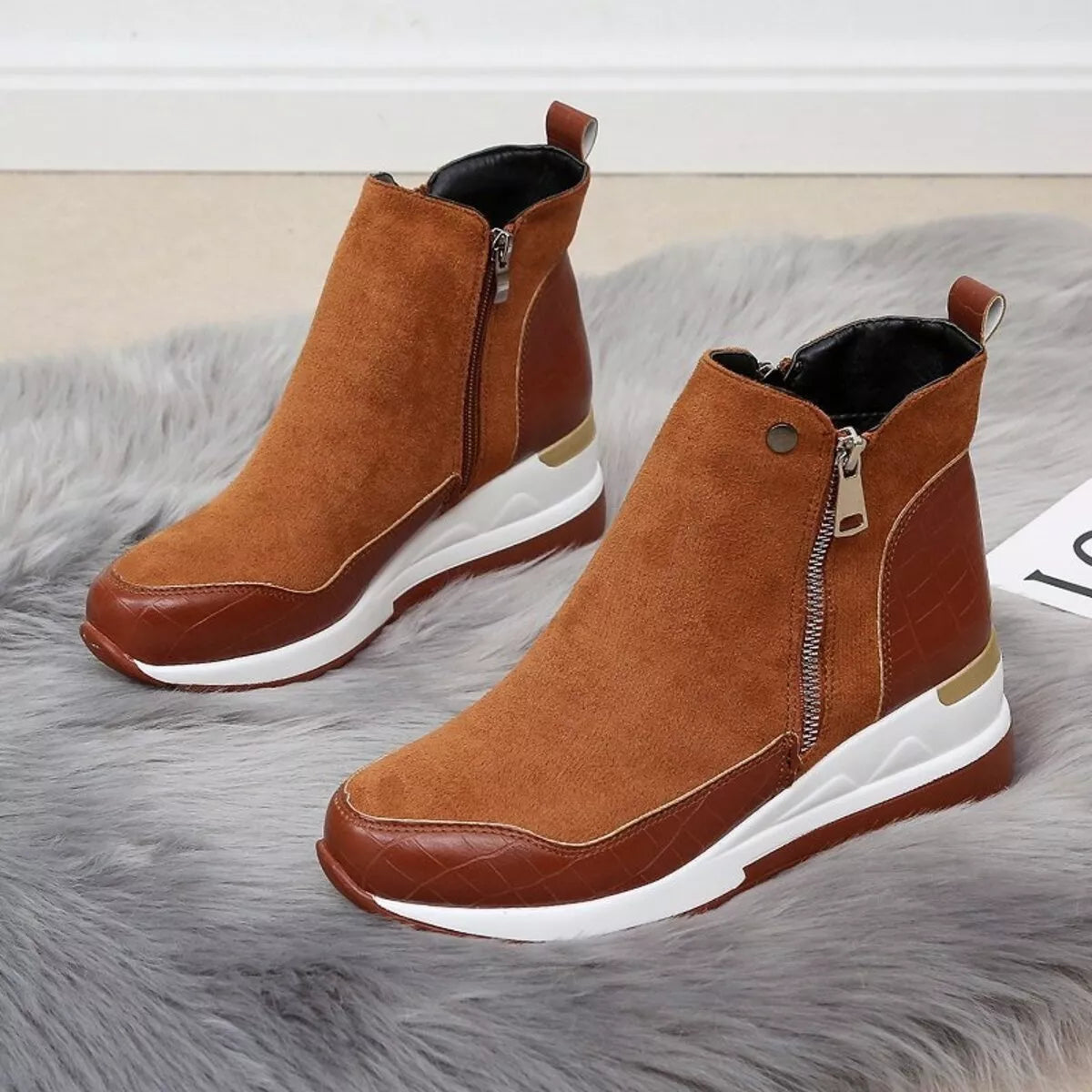 Side Zipper Ankle Boots - Lilixa.store