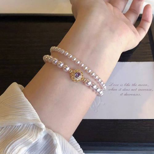 18K Gold-Plated Pearl Bracelet - Lilixa.store