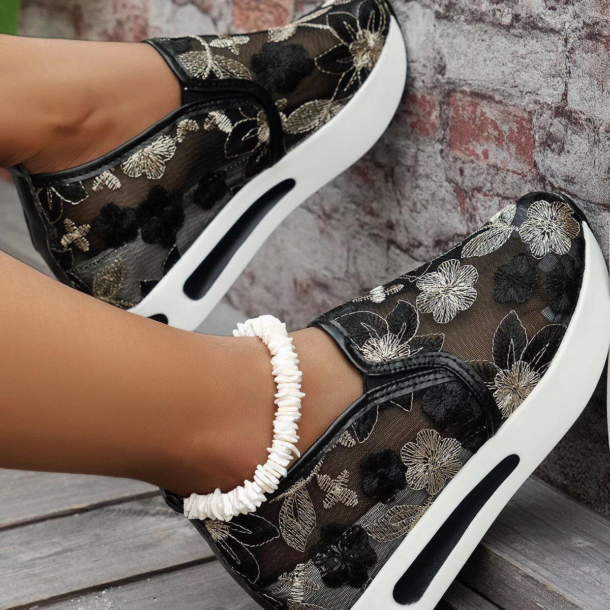 Round Toe Platform Slip-Ons - Lilixa.store