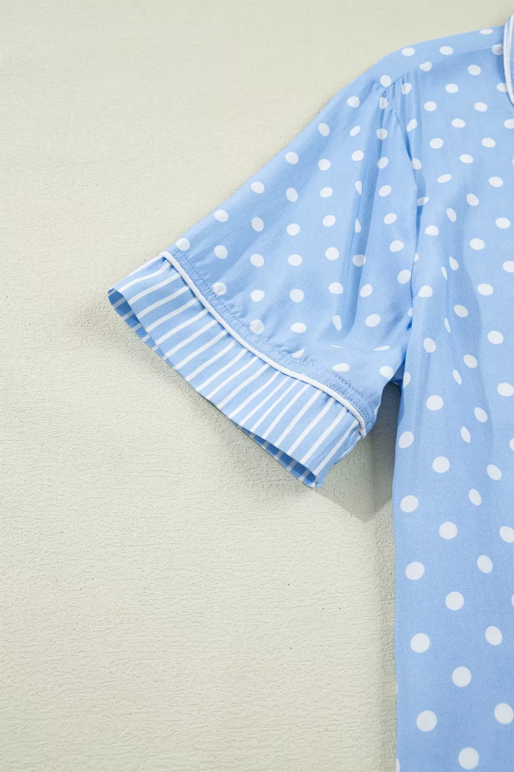 Dotted Print Soft Short Pajama Set - Lilixa.store