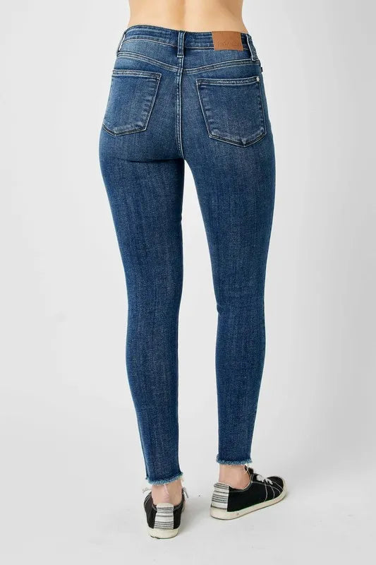 Judy Blue Full Size  High Waist Distressed Skinny Jeans - Lilixa.store