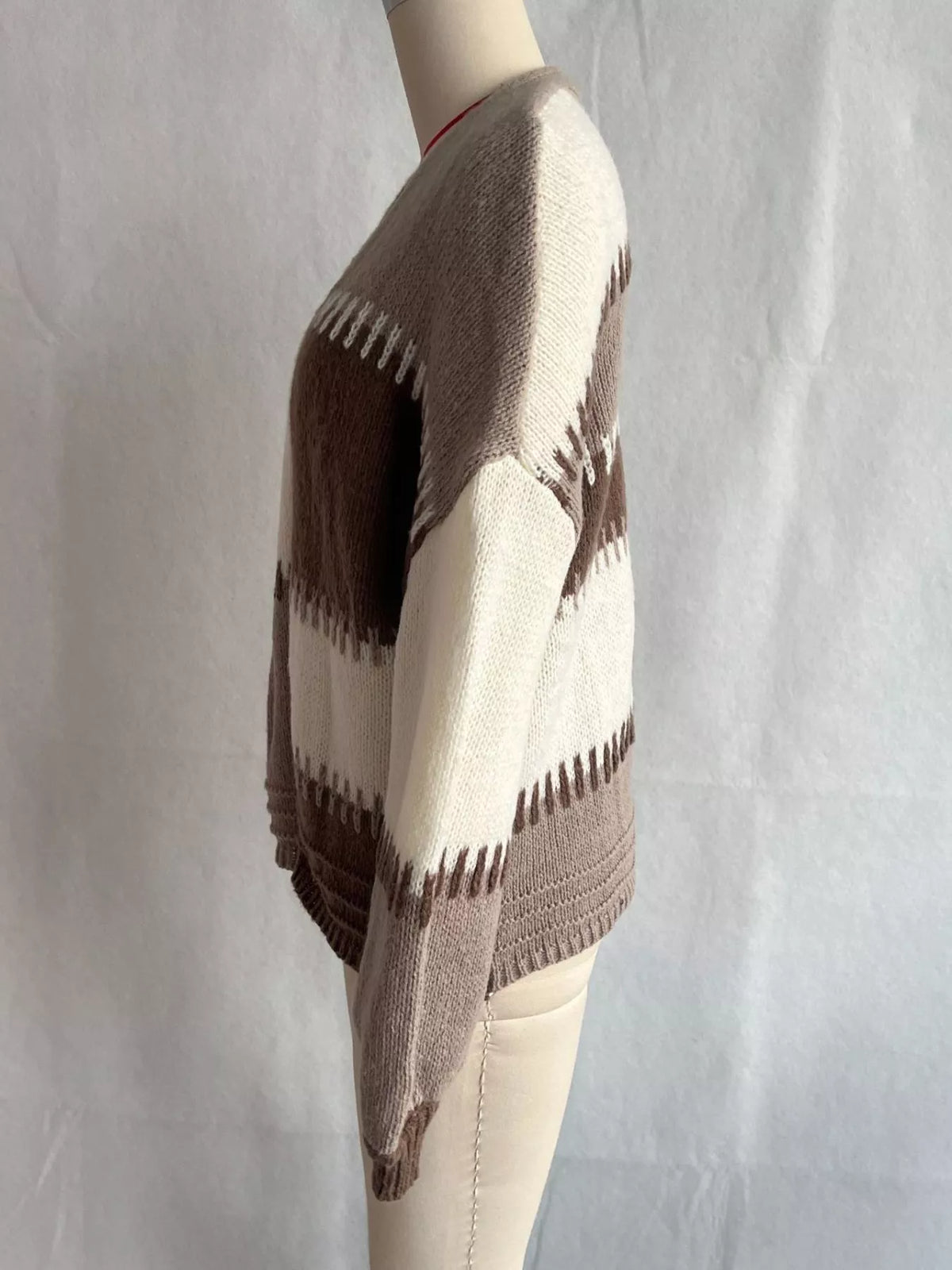 Color-Block V-Neck Cardigan, view 6