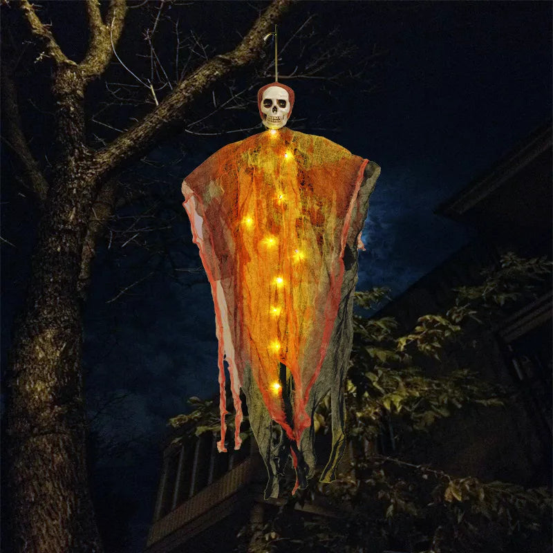 Halloween Lighted Hanging Skeleton Ghost 4 Piece Set - Lilixa.store