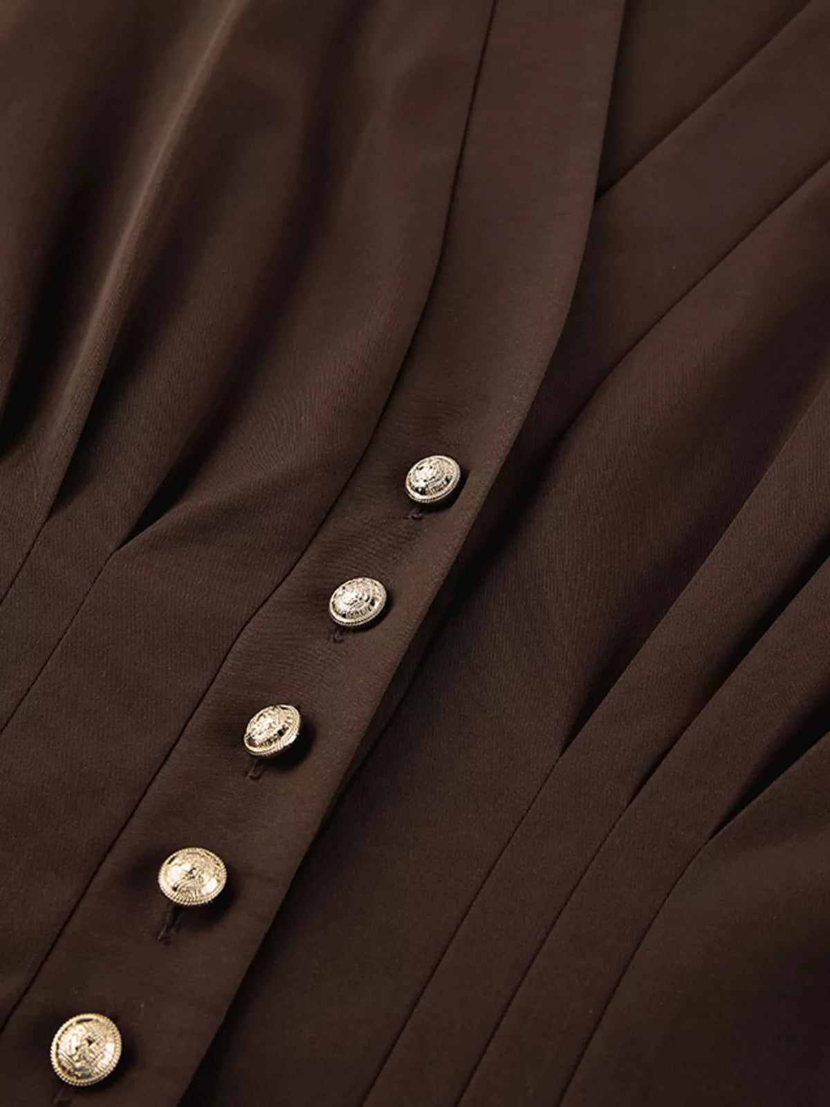 Button Down Long Sleeve Outerwear in Chocolate, view 7