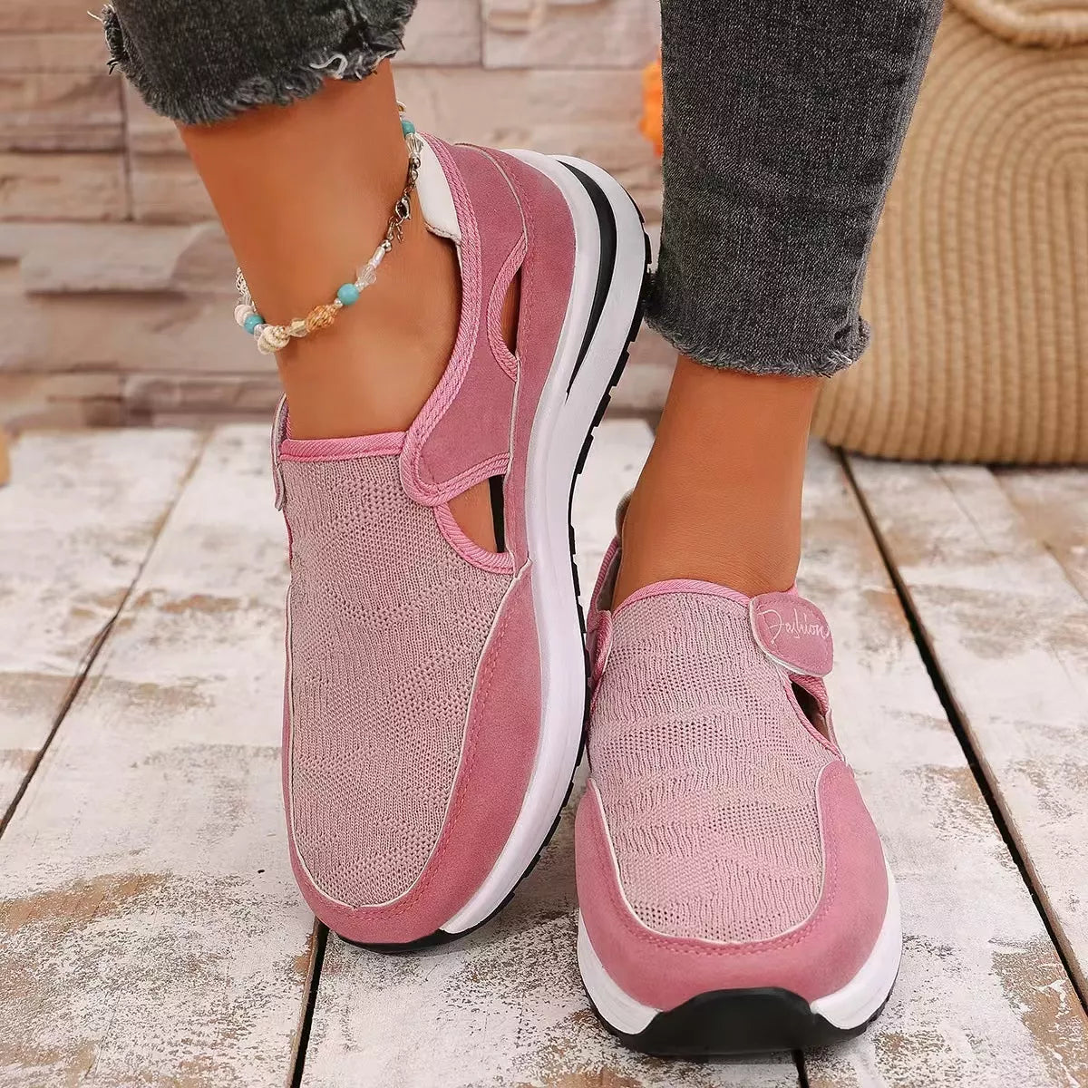 Breathable Mesh Velcro Shoes - Lilixa.store