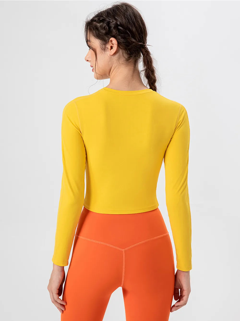 Round Neck Long Sleeve Active T-Shirt - Lilixa.store