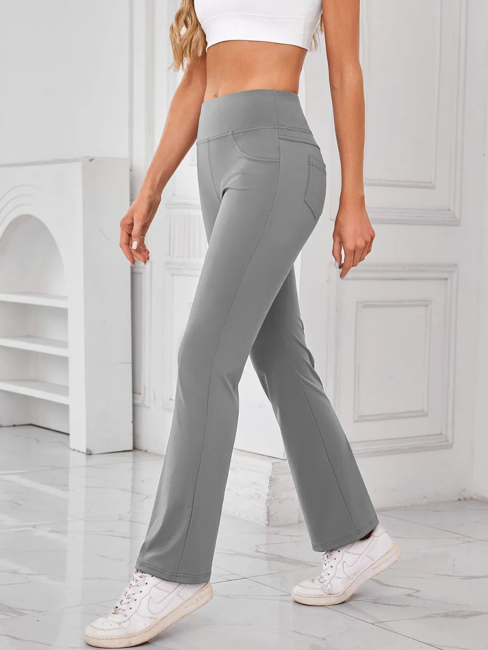 Lovelet High Waist Active Pants with Pockets - Lilixa.store