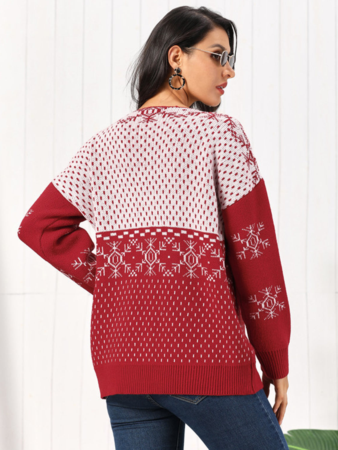 Snowflake Button Down Cardigan - Lilixa.store