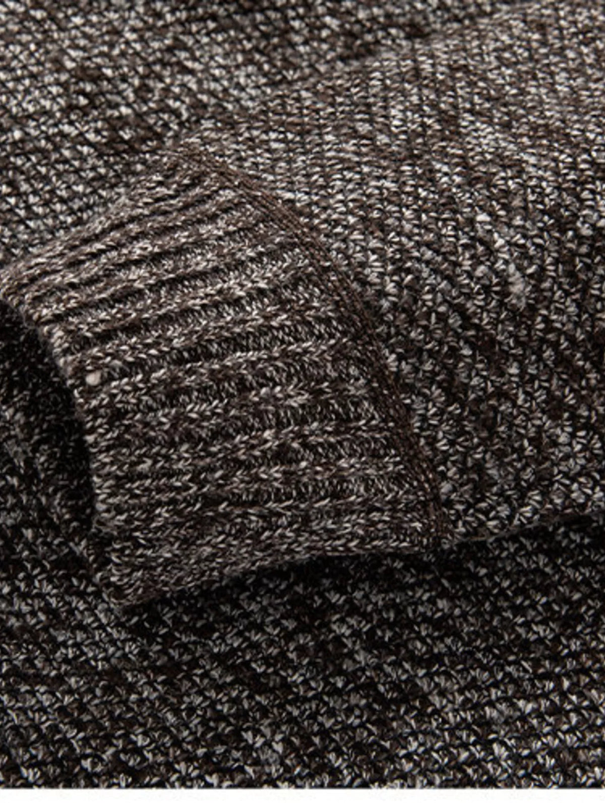 Men's Plus Size Half-Zip Stand Collar Textured Sweater - Lilixa.store