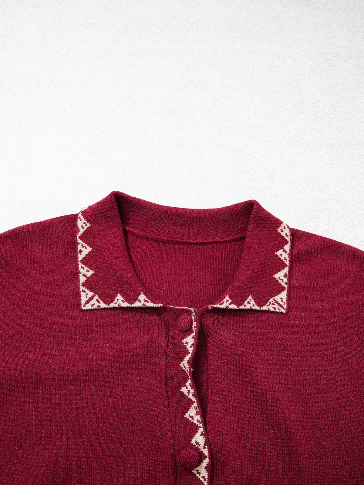 Bow Pocket Collar Long Sleeve Knit Cardigan - Lilixa.store