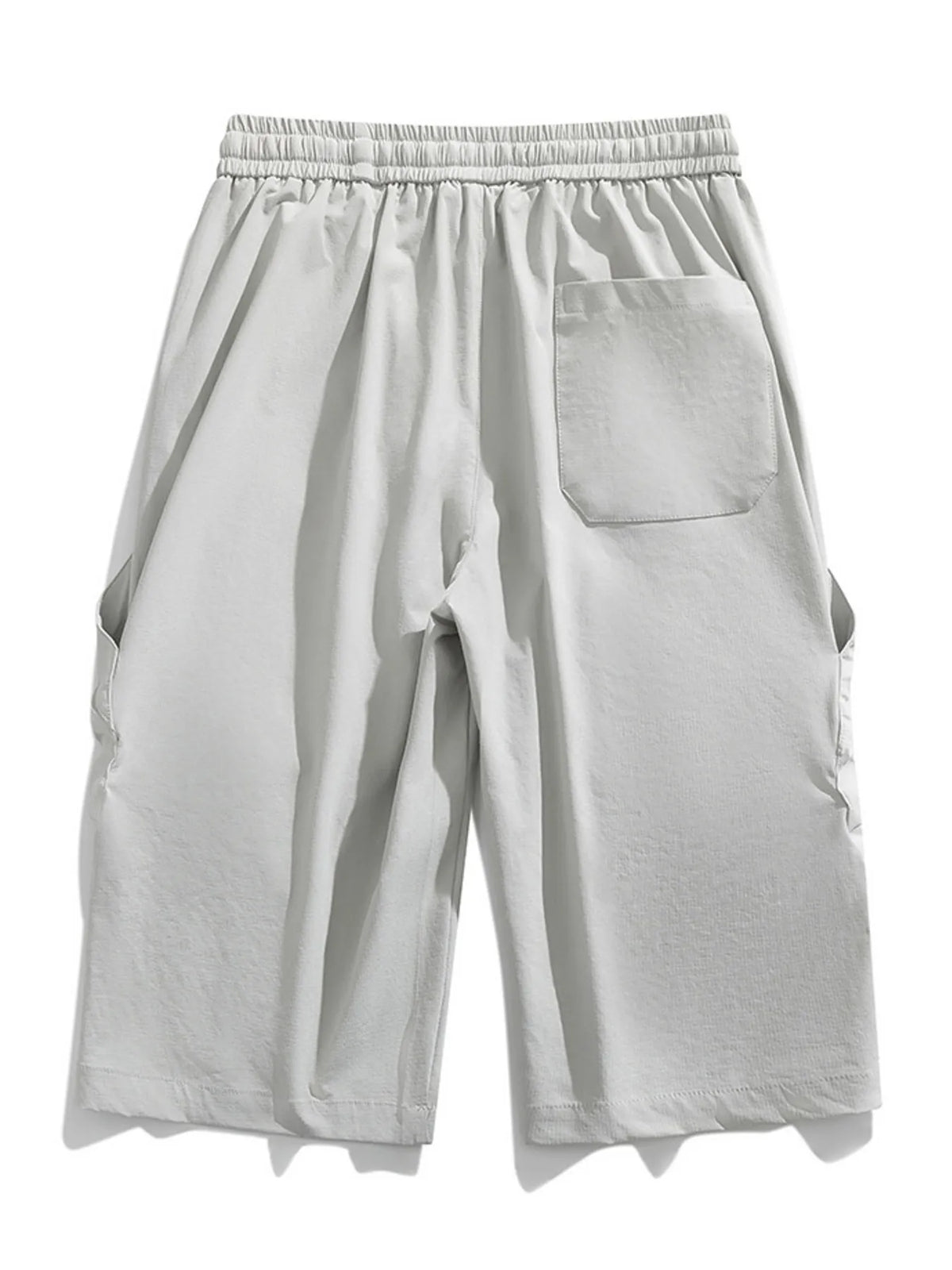 Men's Plus Size Casual Cargo Capris with Drawstring Waist, view 7